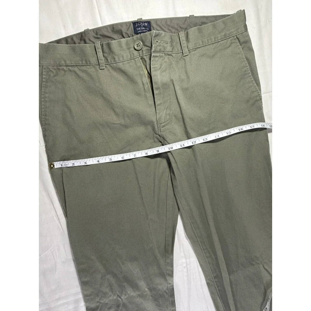 J.Crew The Driggs Chino Pants Men's 32x32 Olive Green Slim Fit Casual